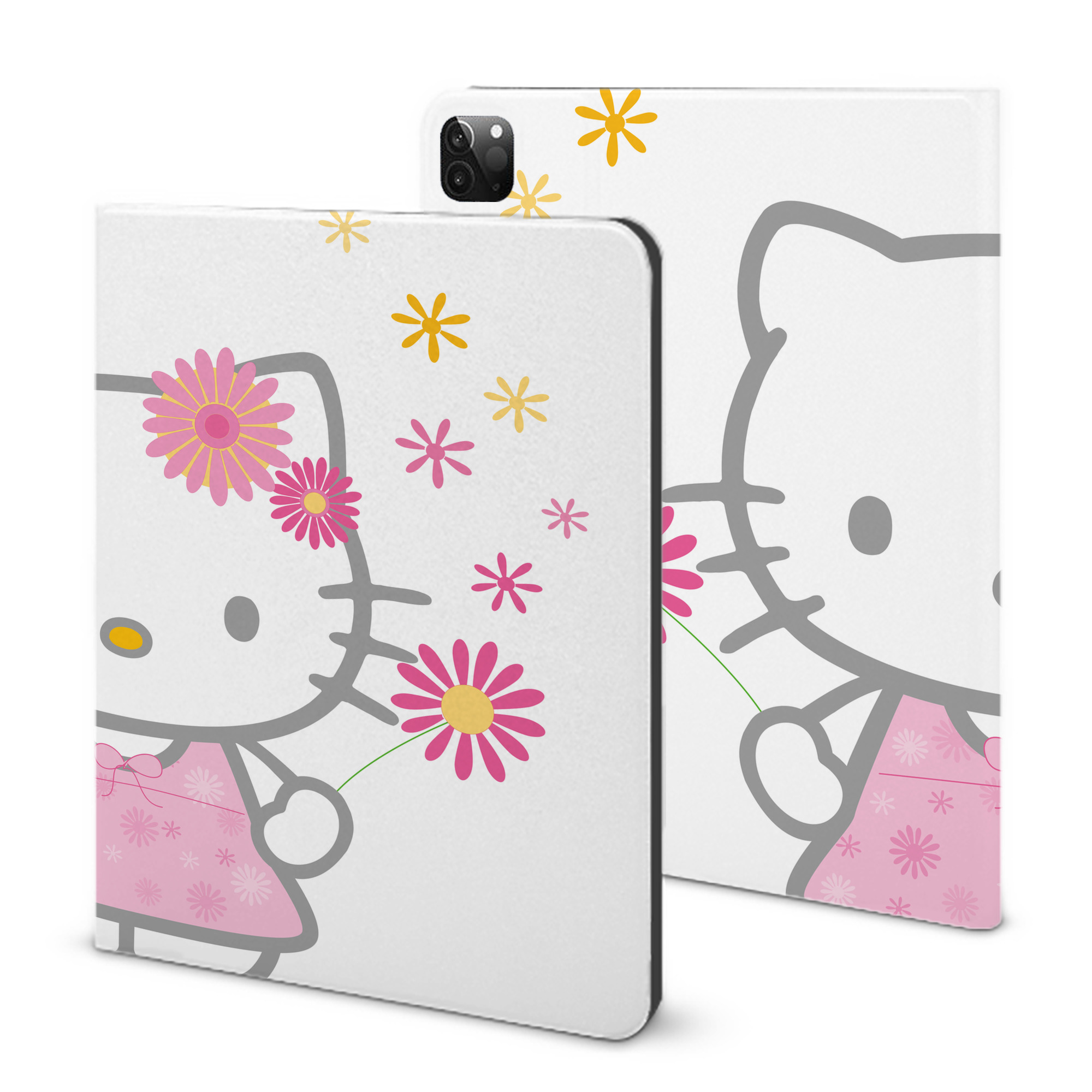 （画像用） Hello Kitty ハローキティ IPadケース ペンホルダー付き ブックスタイルデザイン
